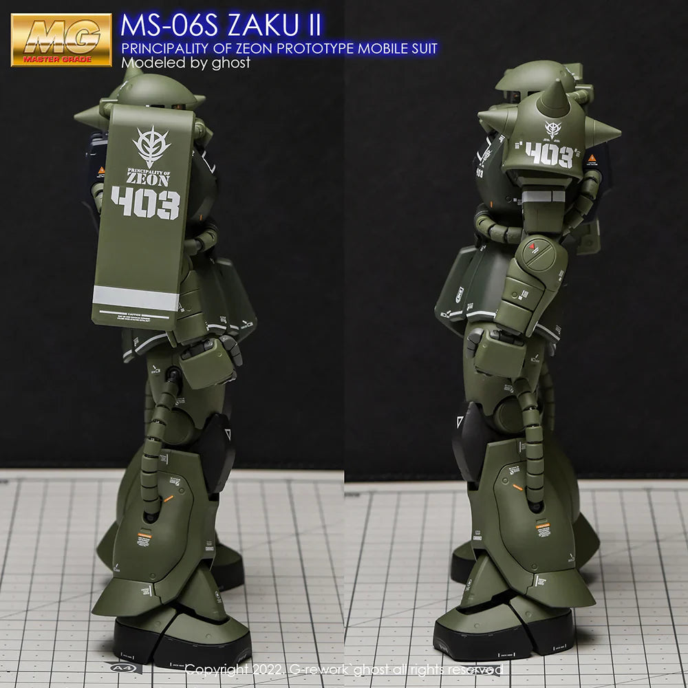 G-Rework 1/100 MG Zaku II 2.0 Custom Decals