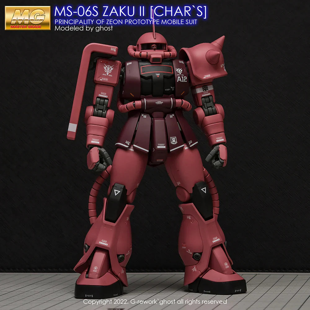 G-Rework 1/100 MG Char’s Zaku II 2.0 Custom Decals