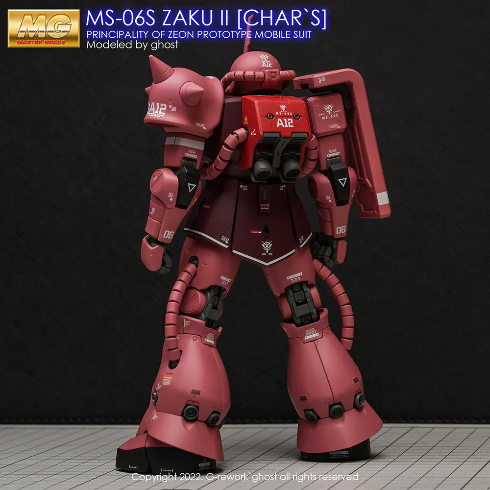 G-Rework 1/100 MG Char’s Zaku II 2.0 Custom Decals