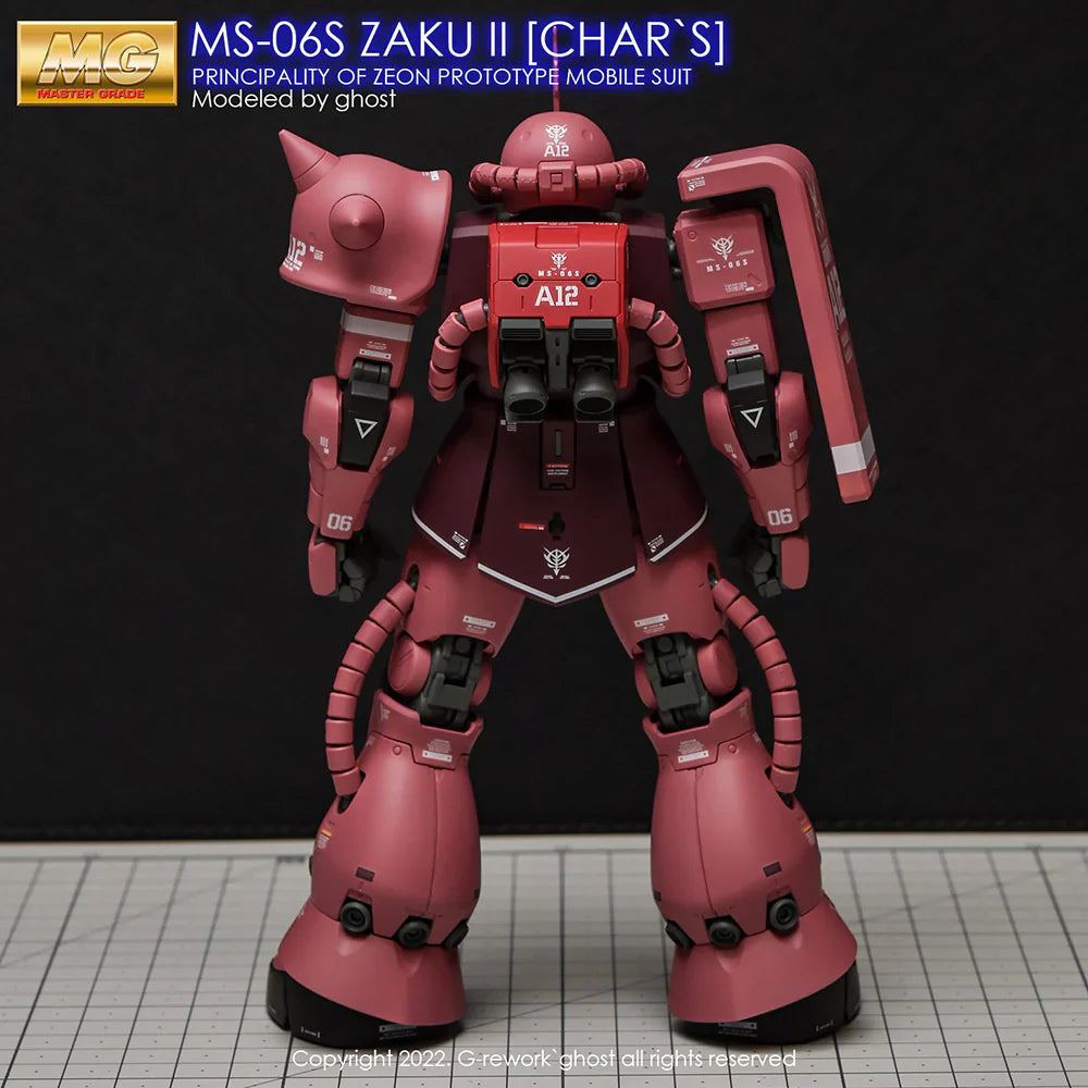 G-Rework 1/100 MG Char’s Zaku II 2.0 Custom Decals