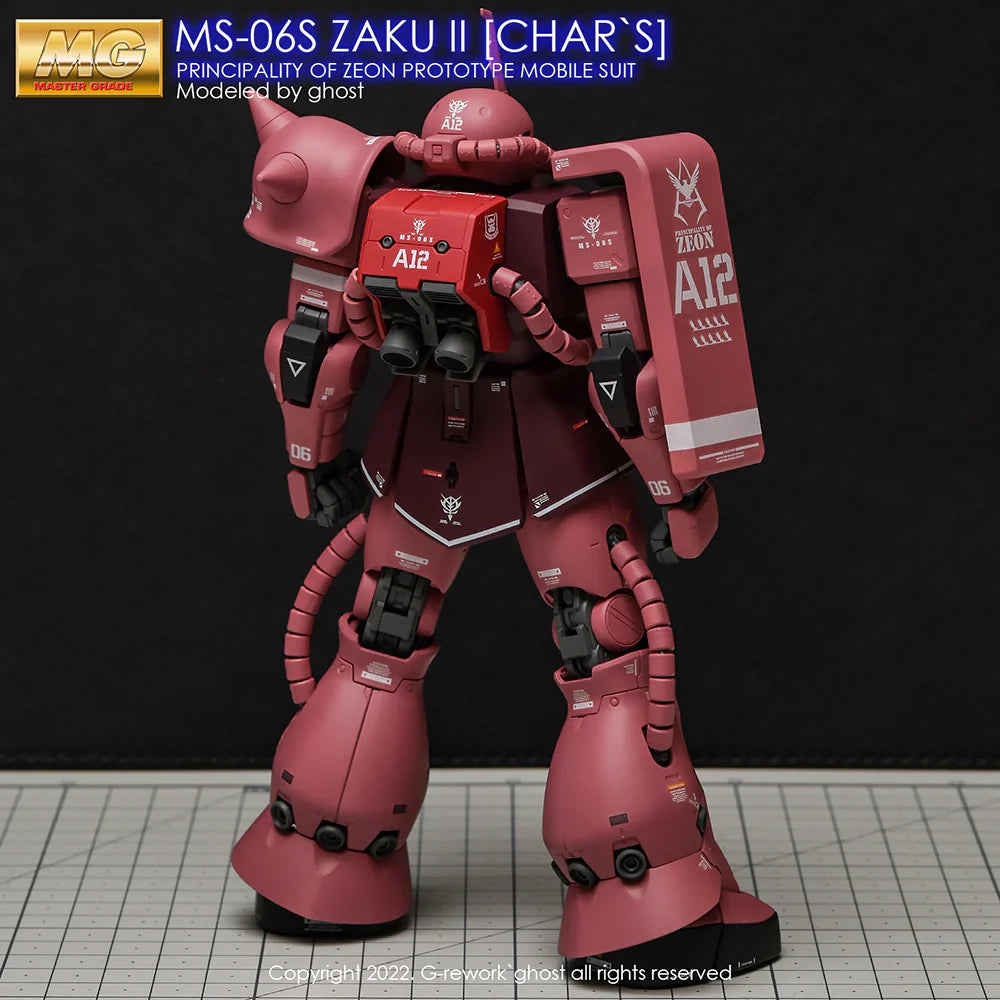 G-Rework 1/100 MG Char’s Zaku II 2.0 Custom Decals