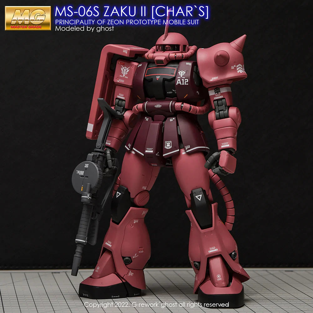 G-Rework 1/100 MG Char’s Zaku II 2.0 Custom Decals