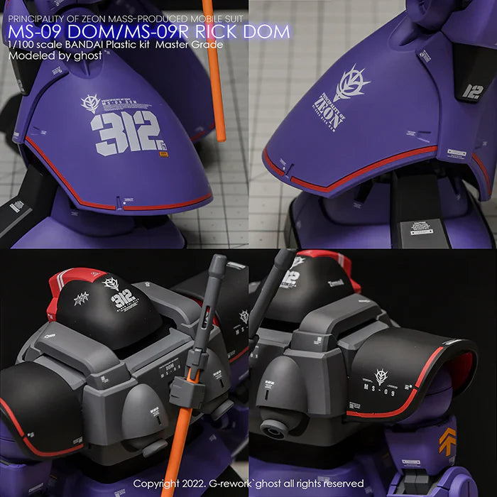 G-Rework 1/100 MG Dom 1.5/Rick Dom 1.5 (Select) Custom Decals