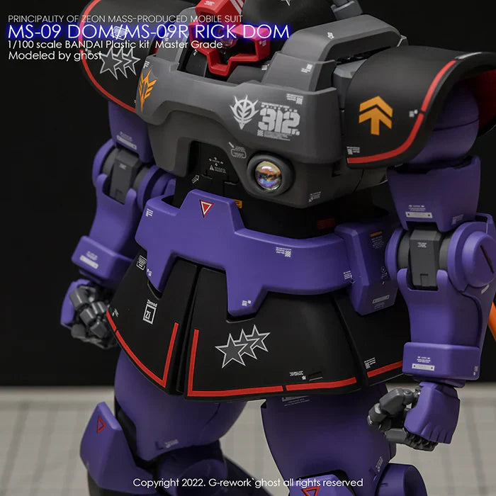 G-Rework 1/100 MG Dom 1.5/Rick Dom 1.5 (Select) Custom Decals