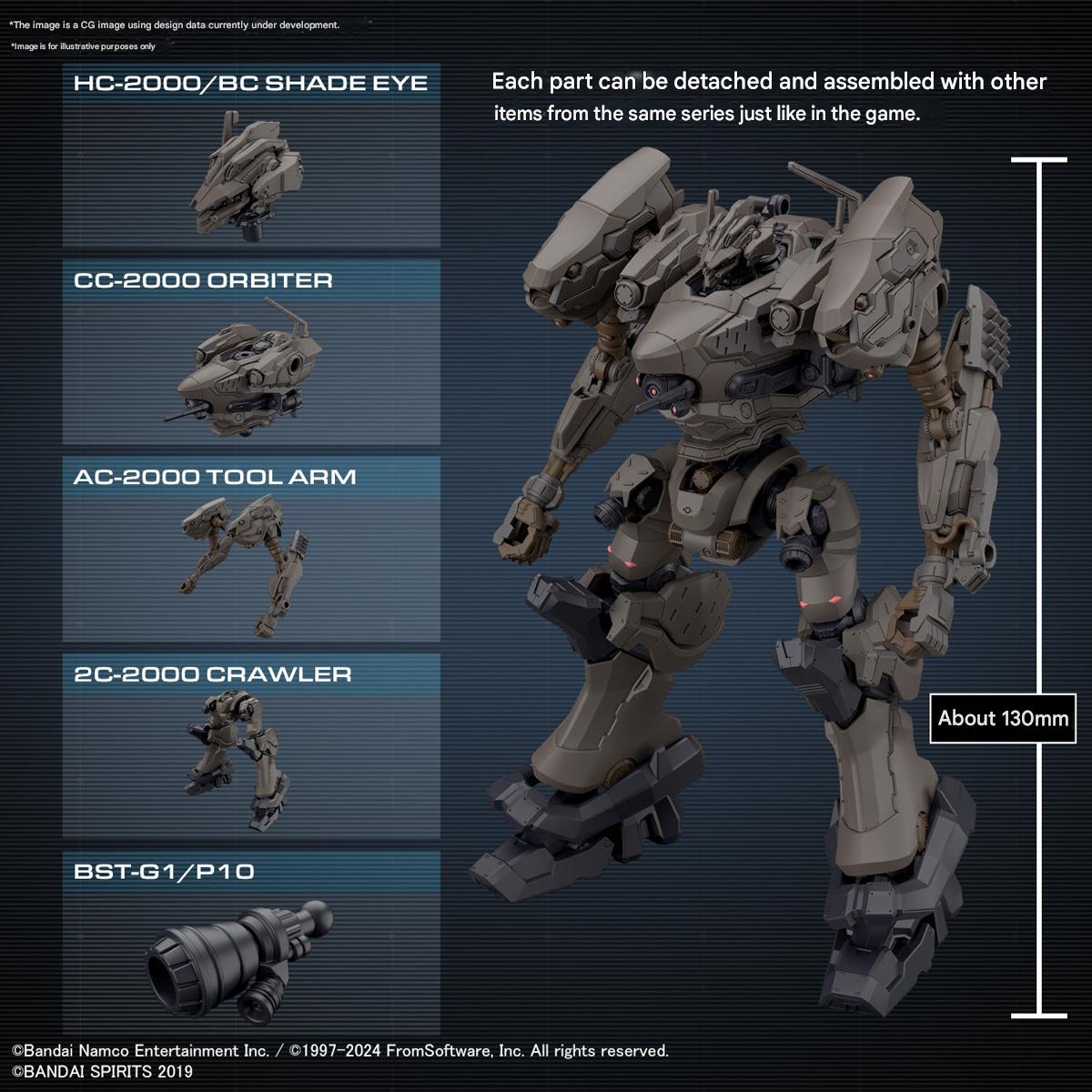 Bandai 30MM Armored Core VI Fires of Rubicon RaD CC-2000 Orbiter Nightfall