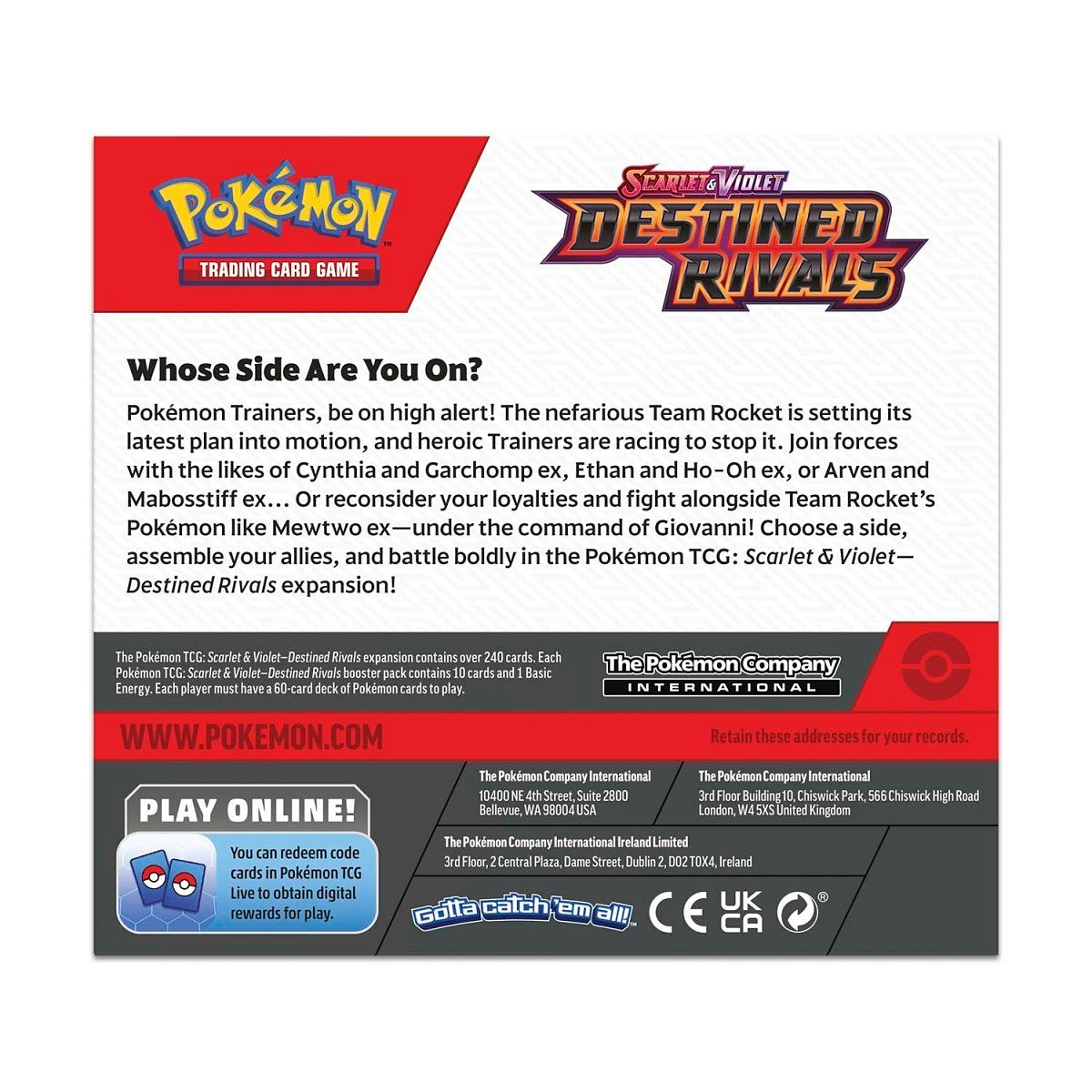 Pokemon TCG: Scarlet & Violet - Destined Rivals Booster Pack