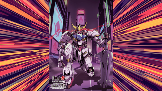 Gundam Barbatos running through NYC visual
