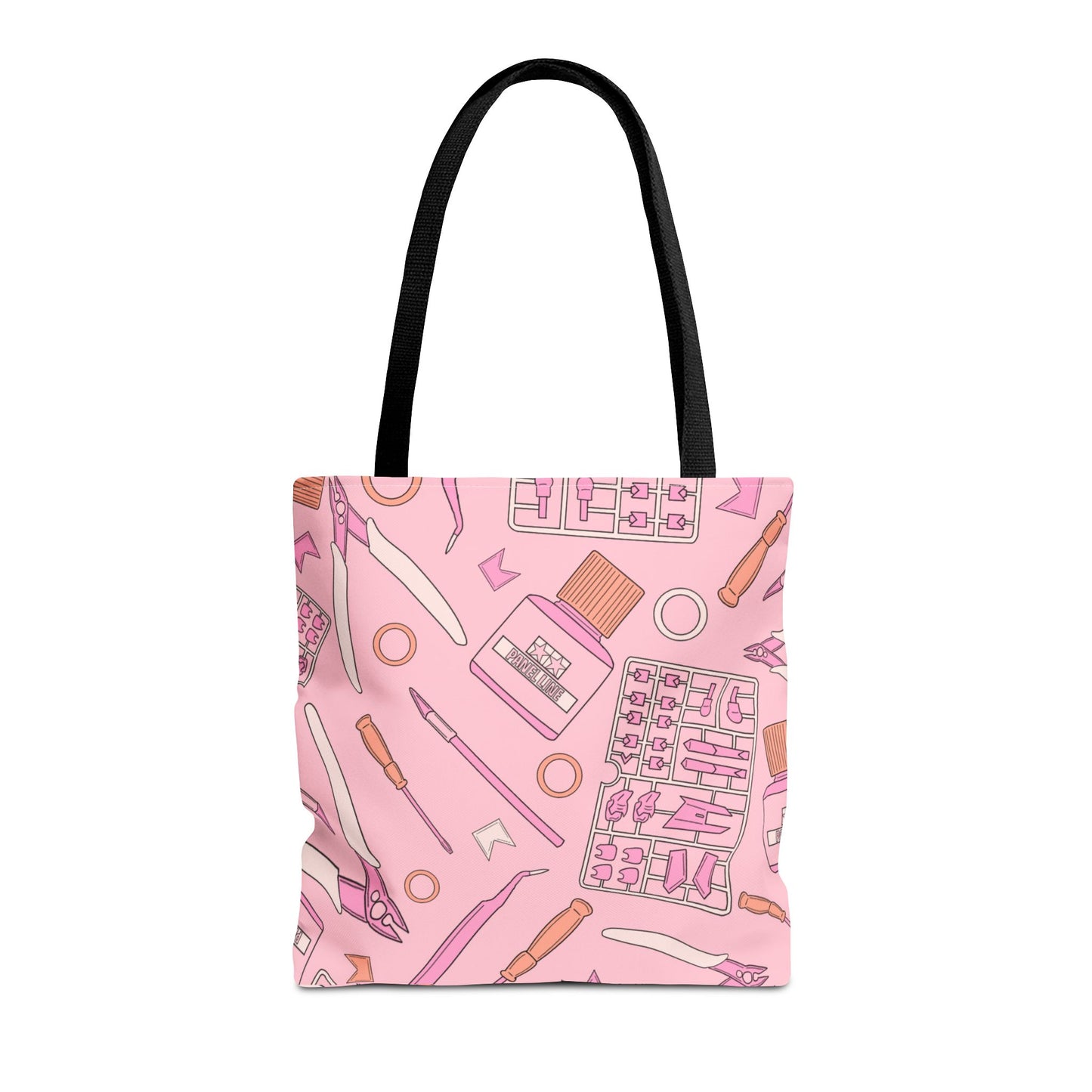 Artrovo Gundam Model Tools Pattern Tote Bag – Pastel Hobby Artist AOP Shopper