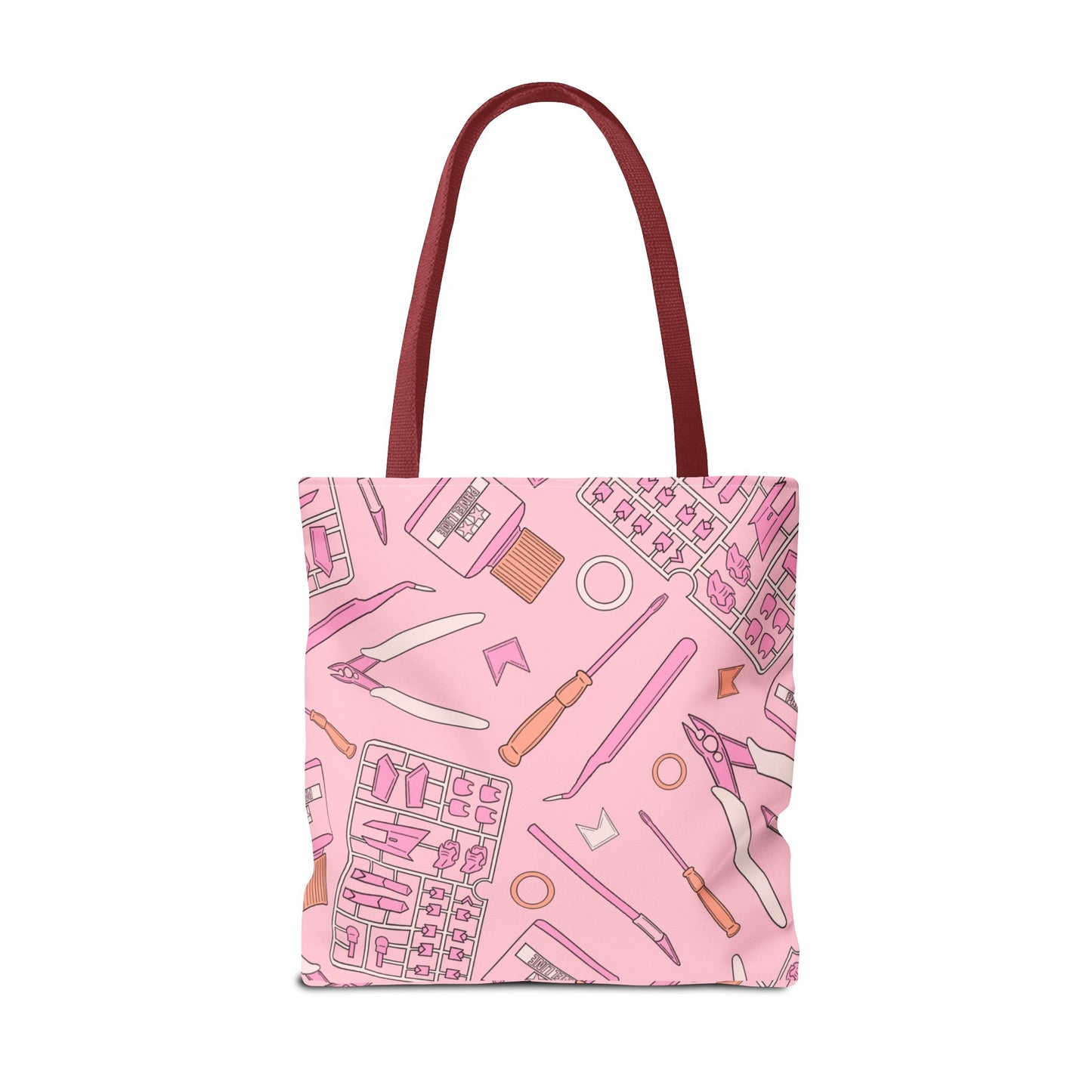 Artrovo Gundam Model Tools Pattern Tote Bag – Pastel Hobby Artist AOP Shopper