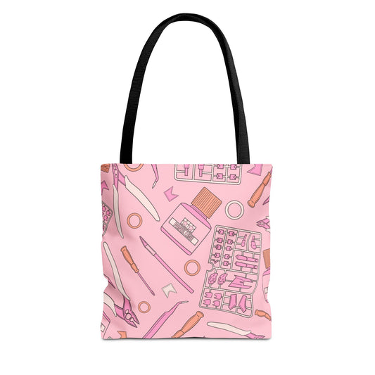 Artrovo Gundam Model Tools Pattern Tote Bag – Pastel Hobby Artist AOP Shopper