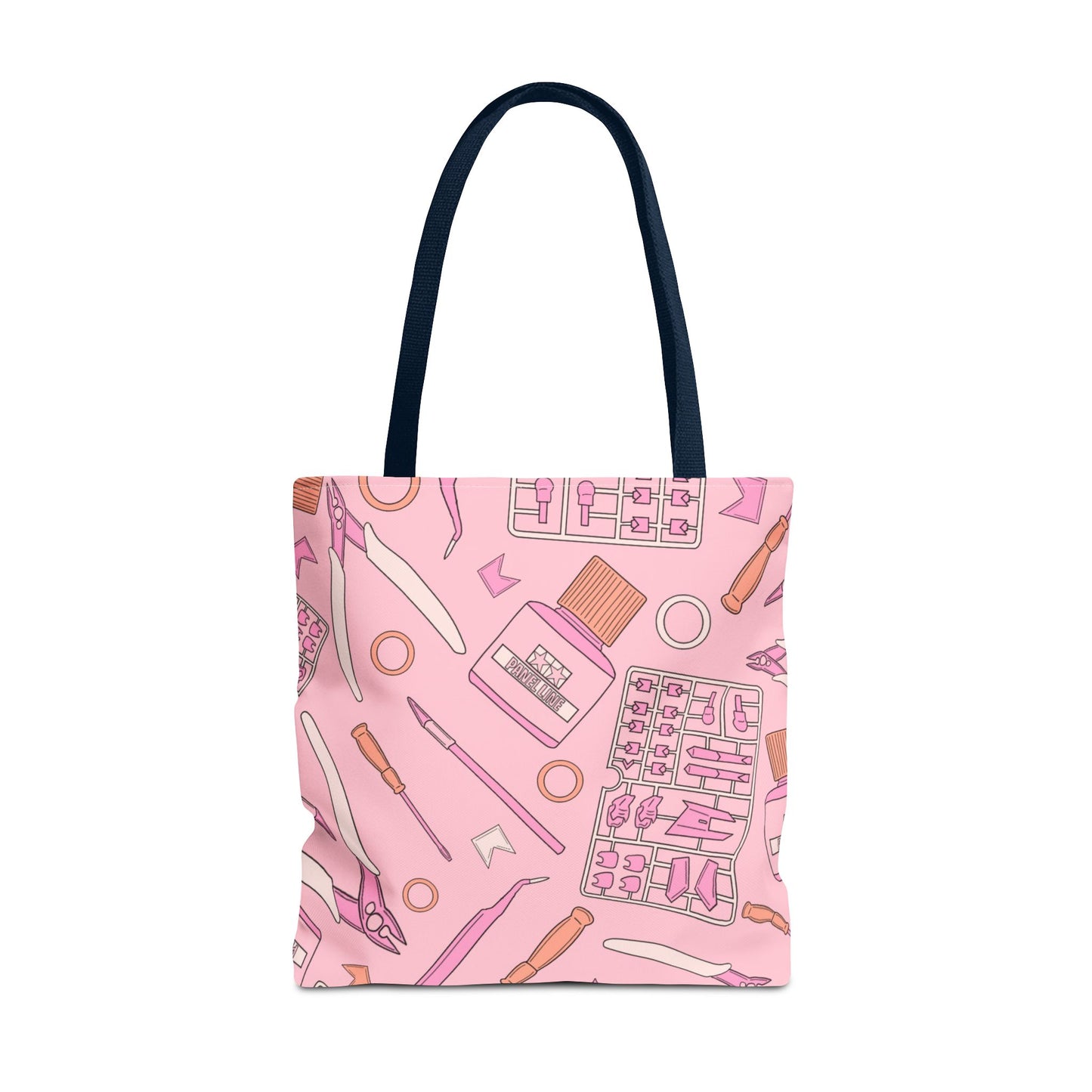 Artrovo Gundam Model Tools Pattern Tote Bag – Pastel Hobby Artist AOP Shopper
