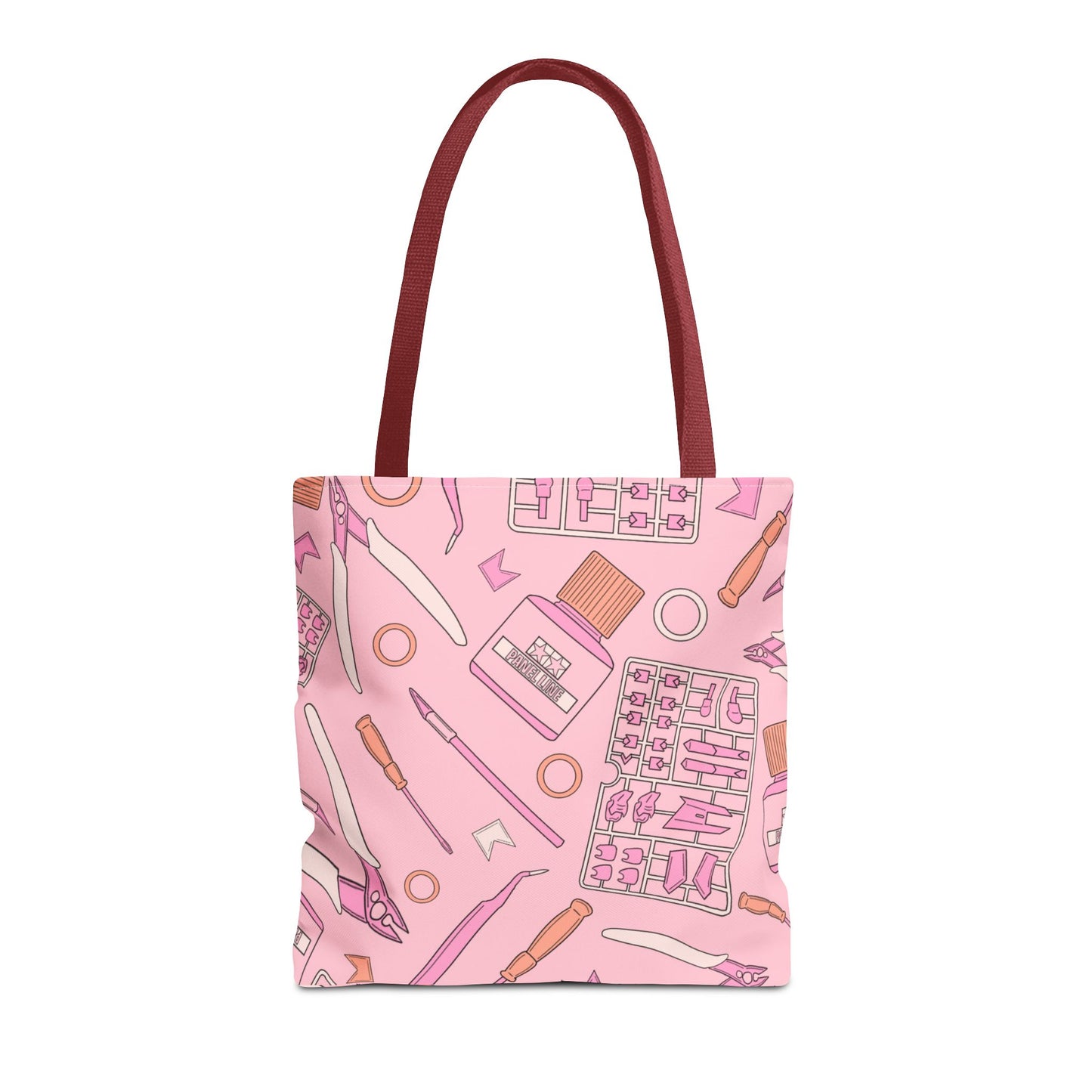 Artrovo Gundam Model Tools Pattern Tote Bag – Pastel Hobby Artist AOP Shopper