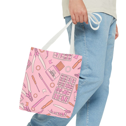 Artrovo Gundam Model Tools Pattern Tote Bag – Pastel Hobby Artist AOP Shopper
