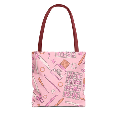 Artrovo Gundam Model Tools Pattern Tote Bag – Pastel Hobby Artist AOP Shopper