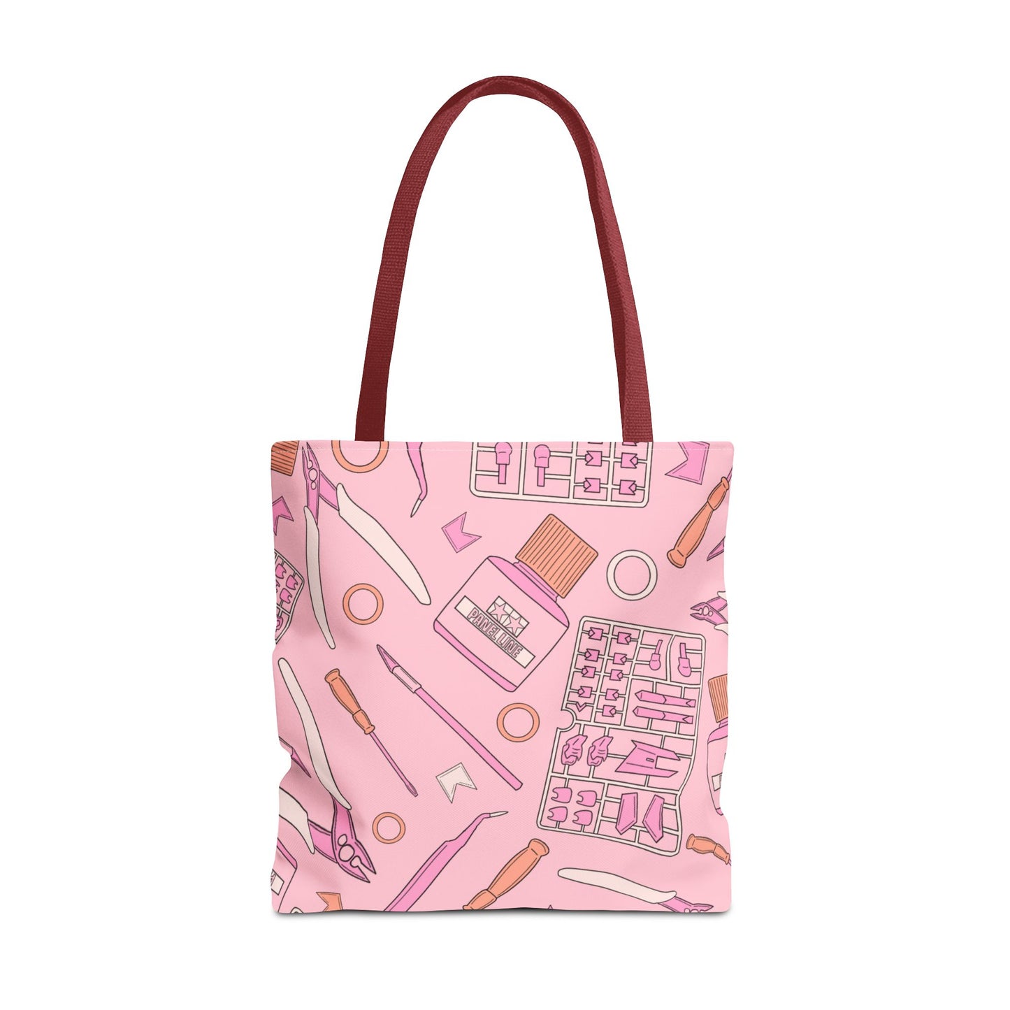 Artrovo Gundam Model Tools Pattern Tote Bag – Pastel Hobby Artist AOP Shopper