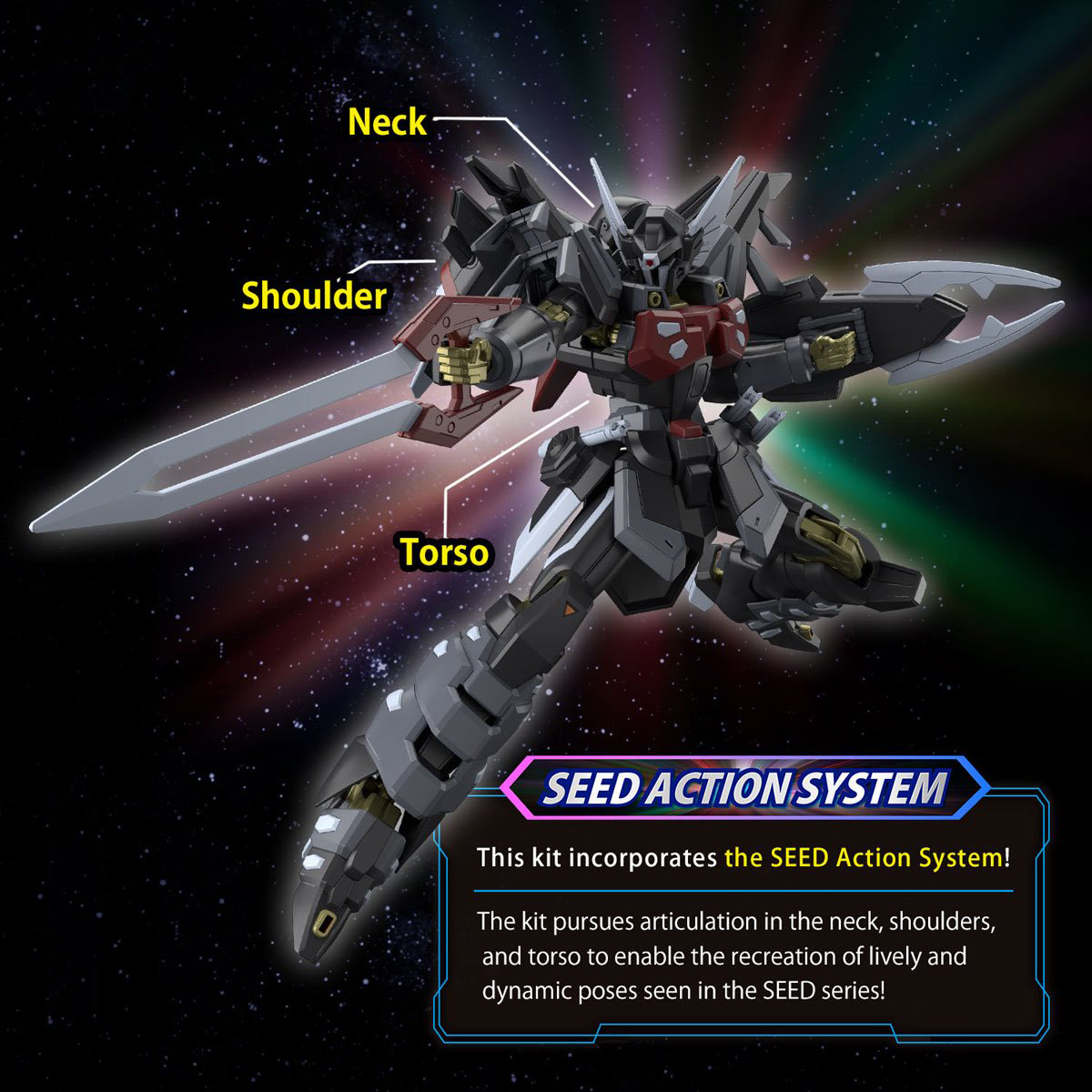 1/144 HG Black Knight Squad Shi-ve.A - Artrovo Gundam