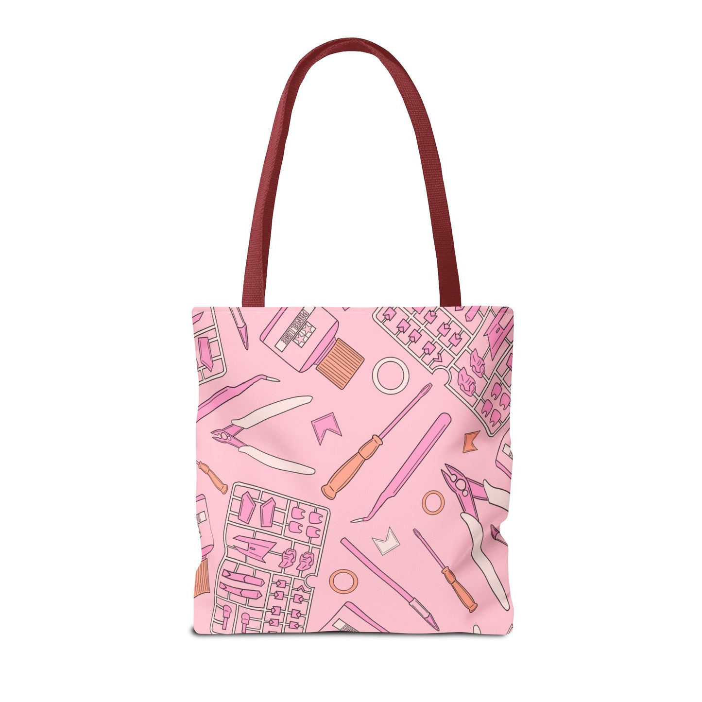 Artrovo Gundam Model Tools Pattern Tote Bag – Pastel Hobby Artist AOP Shopper