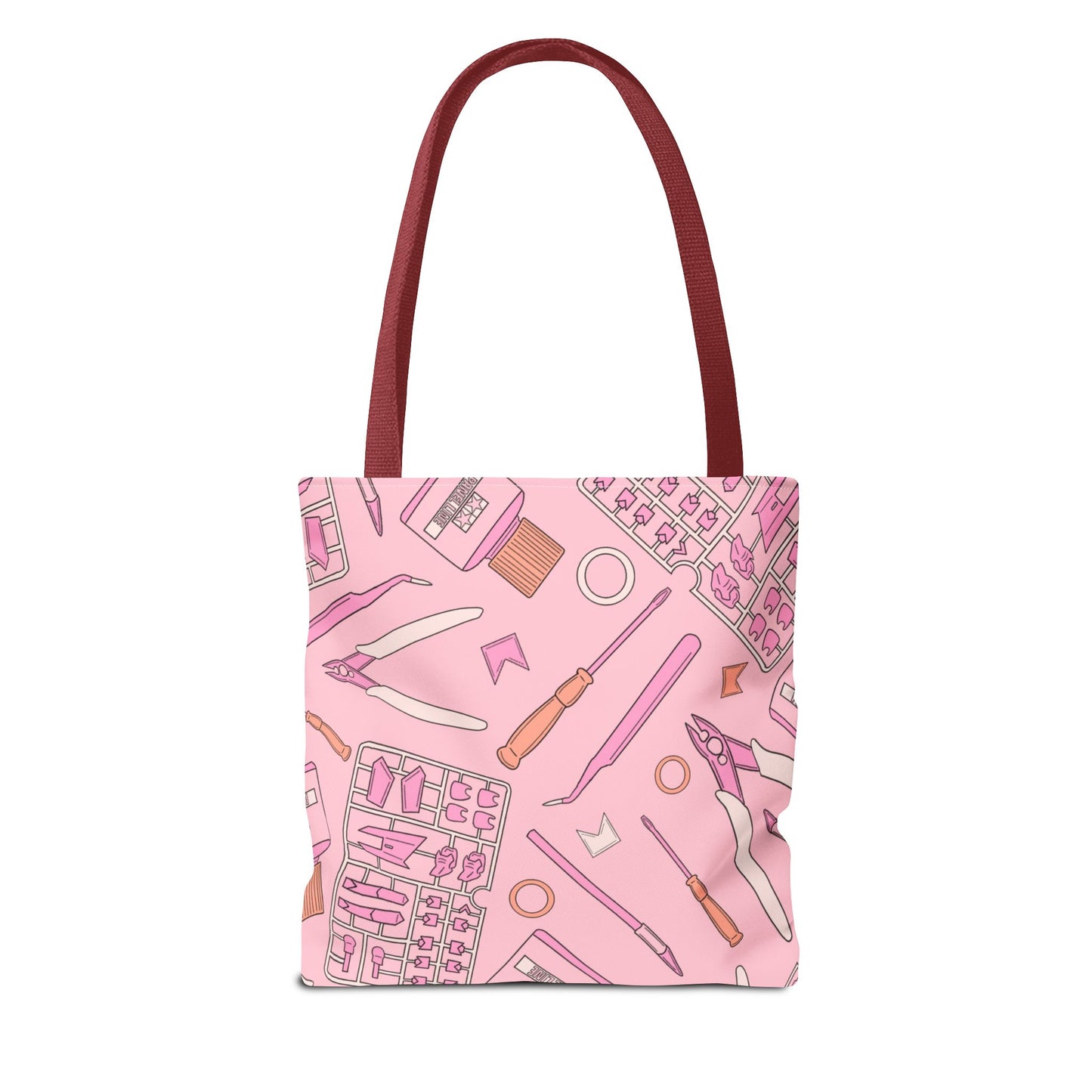 Artrovo Gundam Model Tools Pattern Tote Bag – Pastel Hobby Artist AOP Shopper