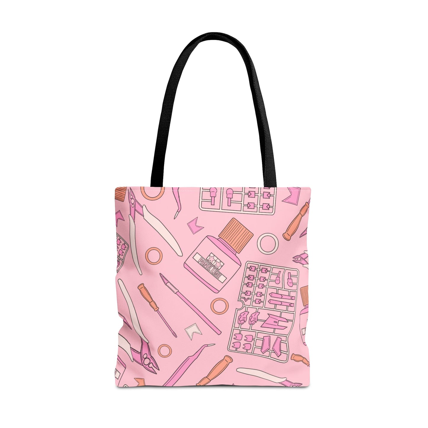 Artrovo Gundam Model Tools Pattern Tote Bag – Pastel Hobby Artist AOP Shopper