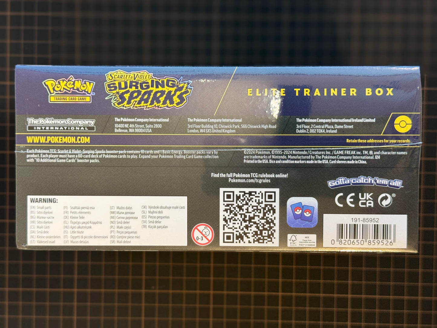 Pokemon TCG: Scarlet & Violet - Surging Sparks Elite Trainer Box - Artrovo Gundam