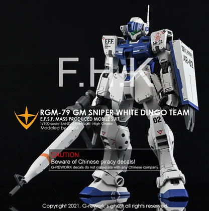 G-Rework 1/100 MG RGM-79SP GM Sniper II [White Dingo] Custom Decals