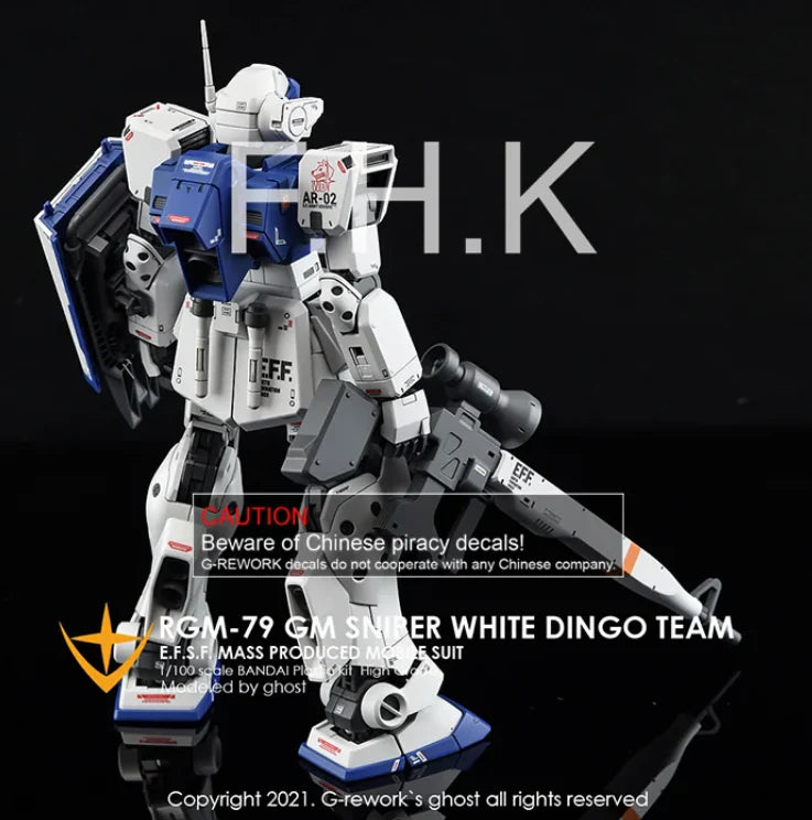 G-Rework 1/100 MG RGM-79SP GM Sniper II [White Dingo] Custom Decals