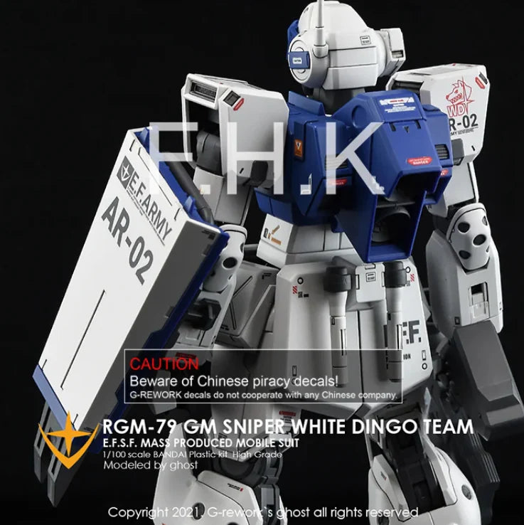 G-Rework 1/100 MG RGM-79SP GM Sniper II [White Dingo] Custom Decals