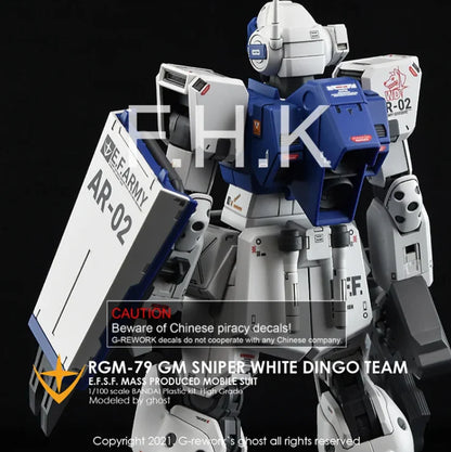 G-Rework 1/100 MG RGM-79SP GM Sniper II [White Dingo] Custom Decals