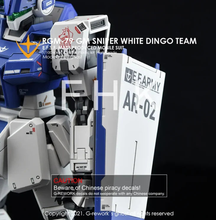 G-Rework 1/100 MG RGM-79SP GM Sniper II [White Dingo] Custom Decals