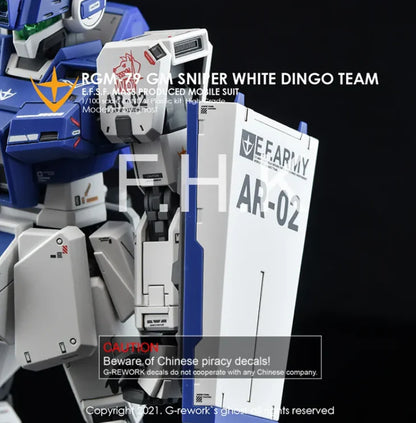 G-Rework 1/100 MG RGM-79SP GM Sniper II [White Dingo] Custom Decals