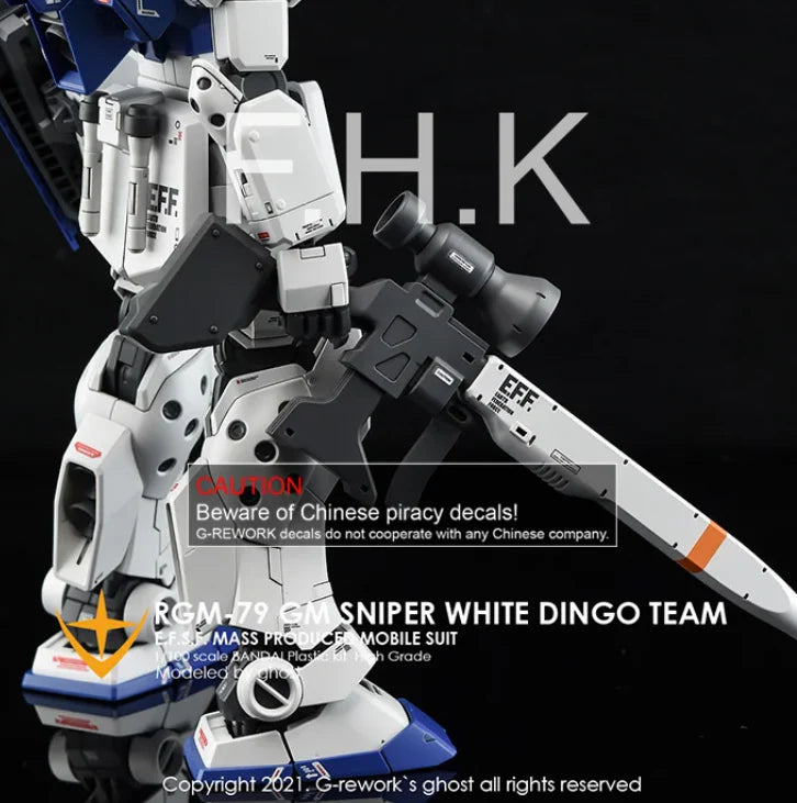 G-Rework 1/100 MG RGM-79SP GM Sniper II [White Dingo] Custom Decals