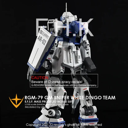G-Rework 1/100 MG RGM-79SP GM Sniper II [White Dingo] Custom Decals