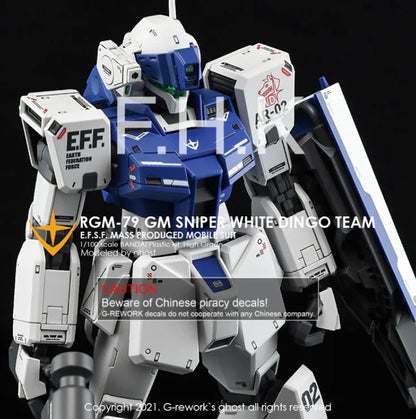 G-Rework 1/100 MG RGM-79SP GM Sniper II [White Dingo] Custom Decals