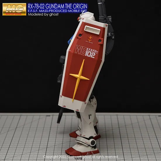 G-Rework 1/100 MG The Origin Gundam RX-78-2 Custom Decals - Artrovo Gundam