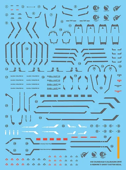 G-Rework 1/144 Gundam Calibarn Custom Decals - Artrovo Gundam