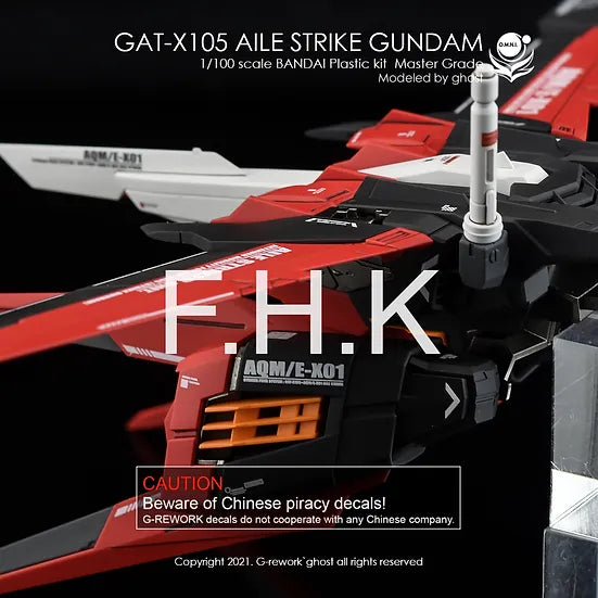 G-Rework 1/100 GAT-X105 Aile Strike Gundam Custom Decals - Artrovo Gundam