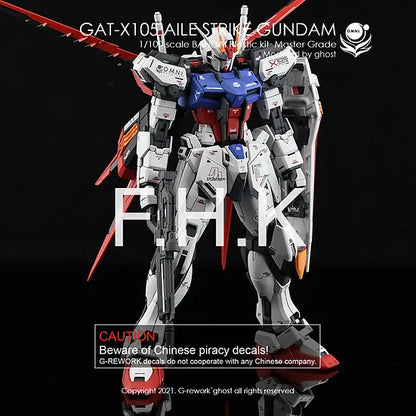 G-Rework 1/100 GAT-X105 Aile Strike Gundam Custom Decals - Artrovo Gundam