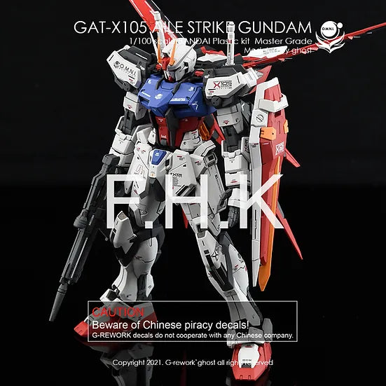 G-Rework 1/100 GAT-X105 Aile Strike Gundam Custom Decals - Artrovo Gundam