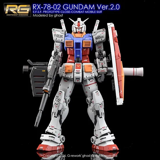 G-Rework 1/144 RG RX-78-2 Gundam Ver.2.0 Custom Decals - Artrovo Gundam