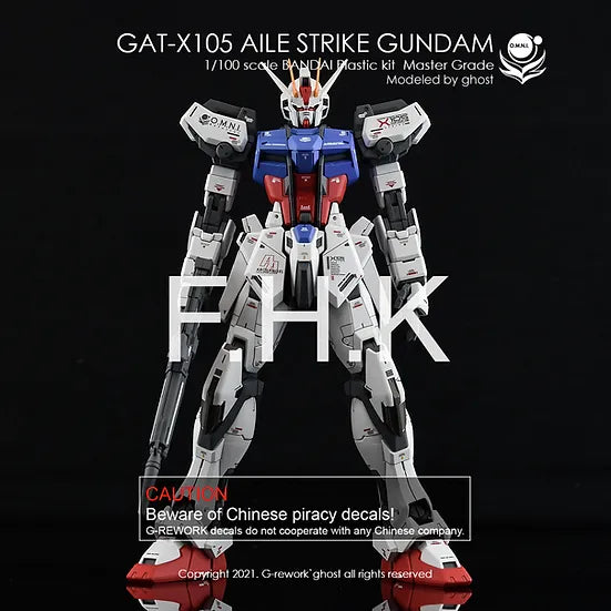 G-Rework 1/100 GAT-X105 Aile Strike Gundam Custom Decals - Artrovo Gundam