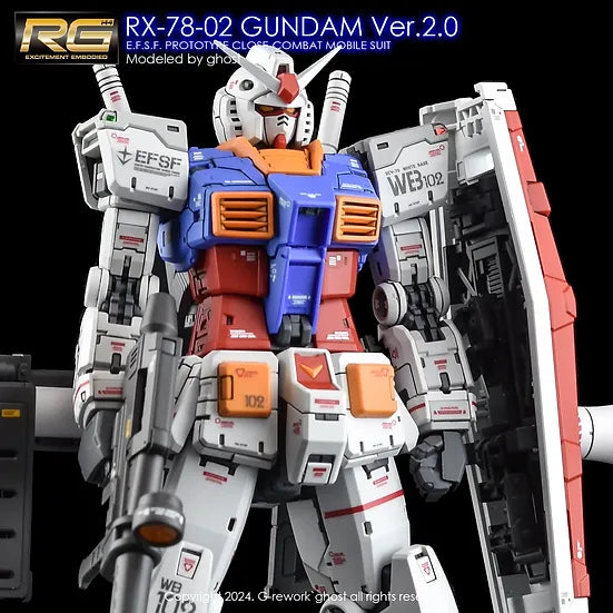 G-Rework 1/144 RG RX-78-2 Gundam Ver.2.0 Custom Decals - Artrovo Gundam