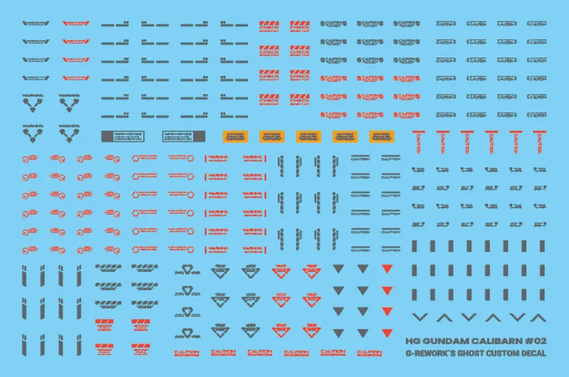 G-Rework 1/144 Gundam Calibarn Custom Decals - Artrovo Gundam