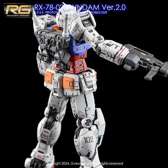 G-Rework 1/144 RG RX-78-2 Gundam Ver.2.0 Custom Decals - Artrovo Gundam