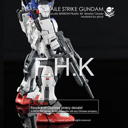 G-Rework 1/100 GAT-X105 Aile Strike Gundam Custom Decals - Artrovo Gundam