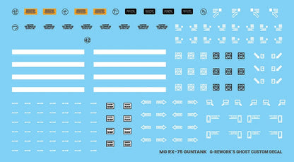 G-Rework 1/100 MG Guntank Custom Decals - Artrovo Gundam