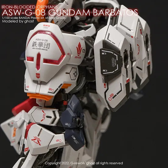 G-Rework 1/100 MG Barbatos Custom Decals - Artrovo Gundam