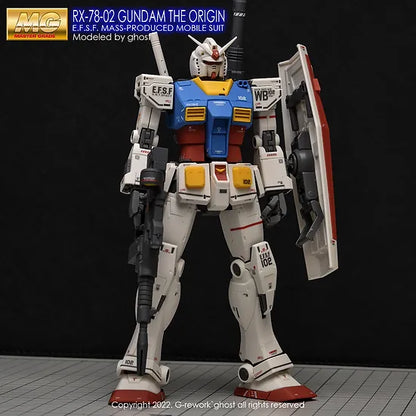 G-Rework 1/100 MG The Origin Gundam RX-78-2 Custom Decals - Artrovo Gundam