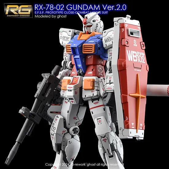 G-Rework 1/144 RG RX-78-2 Gundam Ver.2.0 Custom Decals - Artrovo Gundam