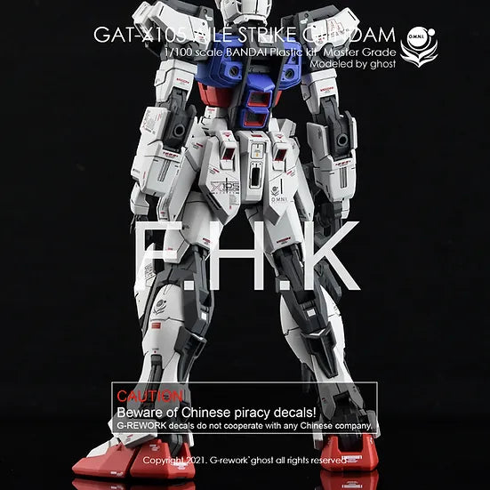 G-Rework 1/100 GAT-X105 Aile Strike Gundam Custom Decals - Artrovo Gundam