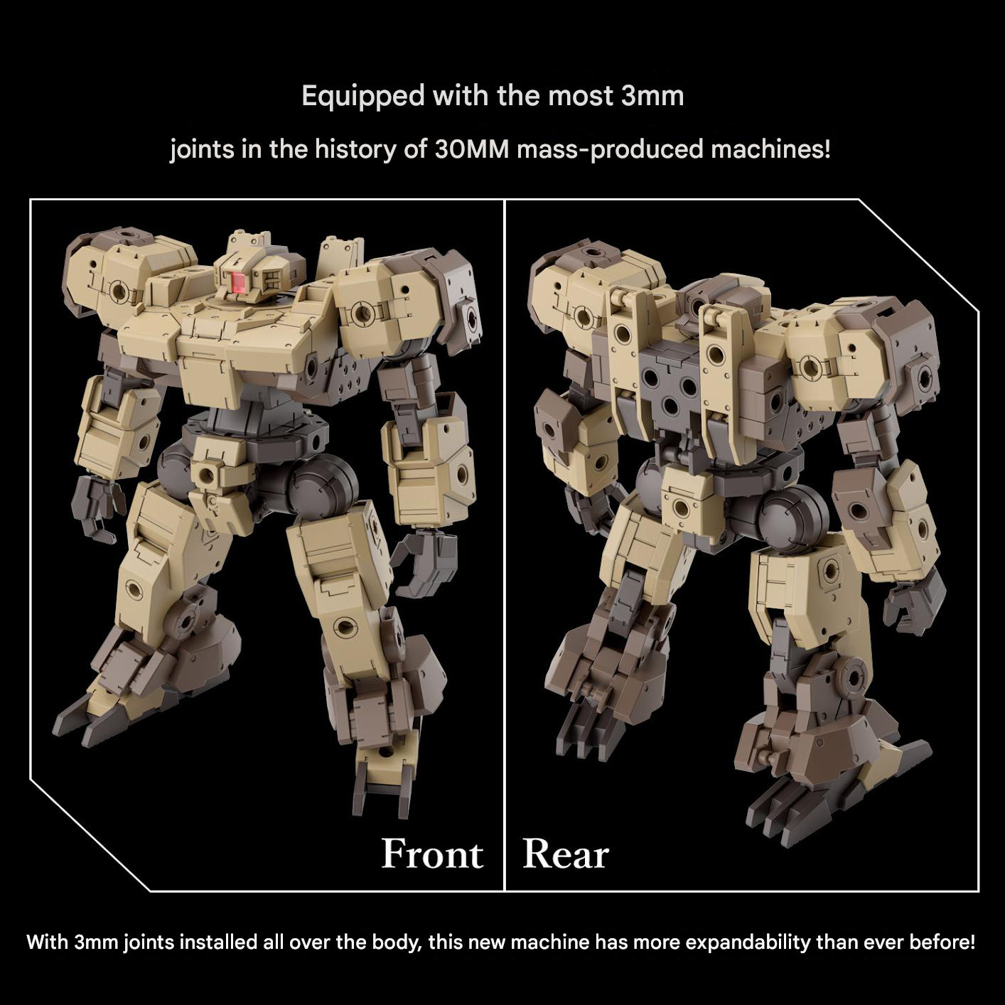 Bandai 1/144 30MM eEXM-9 Baskyrotto (Brown) Model Kit - Image 3 of 10